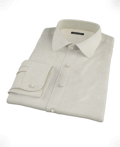 Ecru Pinpoint Custom Dress Shirt 