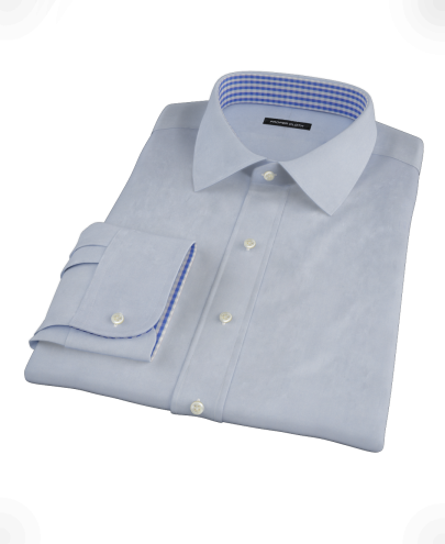 Clean Light Blue Pinpoint Custom Dress Shirt 