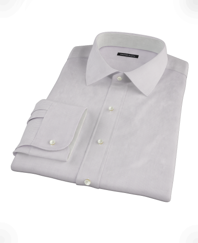 Japanese Lavender Mini Grid Men's Dress Shirt 