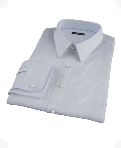 Light Blue End-on-End Fitted Dress Shirt 