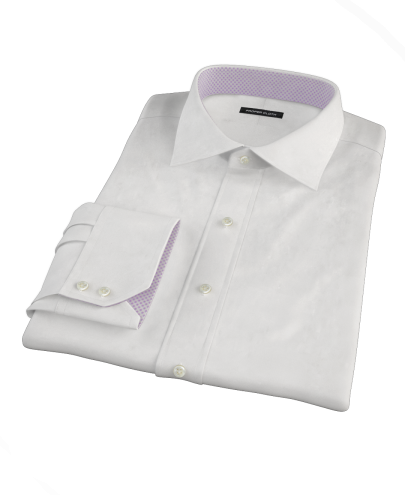 White 140s Broadcloth Custom Dress Shirt 