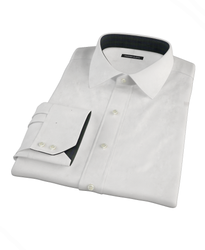 White Dobby Men's Dress Shirt 