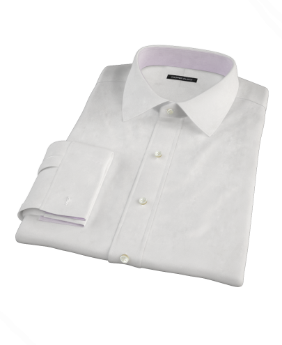 White 160s Broadcloth Men's Dress Shirt 