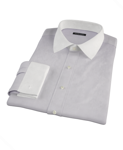 Lavender Pinpoint Fitted Dress Shirt 