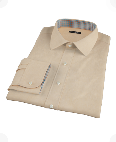 Orange End-on-End Men's Dress Shirt 