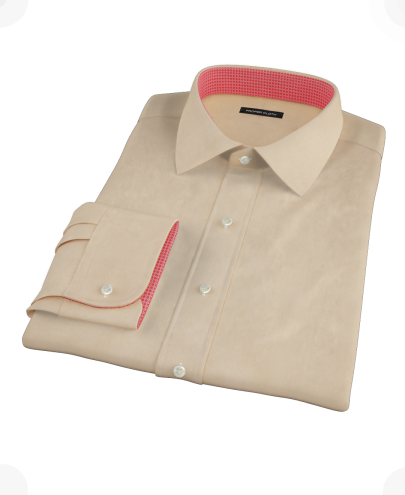 Orange End-on-End Custom Dress Shirt 