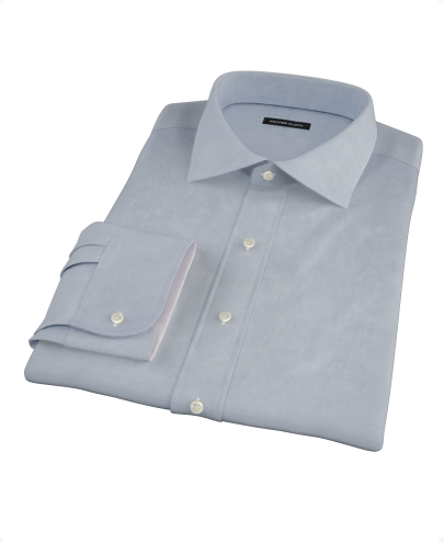 Navy Easy Care Pinpoint Fitted Dress Shirt 