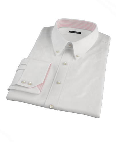 White Pinpoint Custom Dress Shirt 