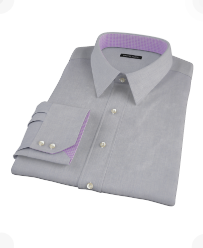Blue End-on-End Men's Dress Shirt 