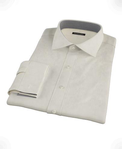 Ecru Pinpoint Custom Dress Shirt 