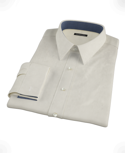 Ecru Pinpoint Custom Dress Shirt 