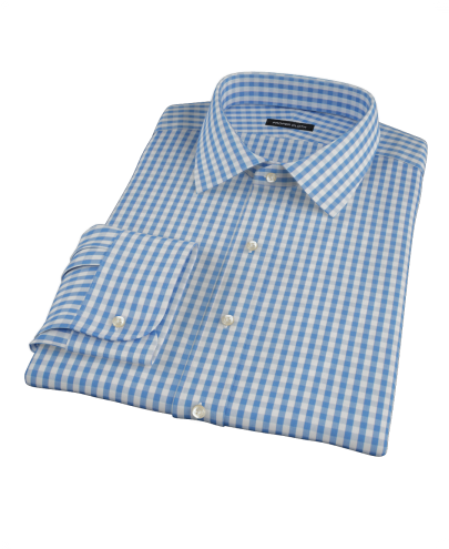 Canvas Blue Gingham Men's Dress Shirt 