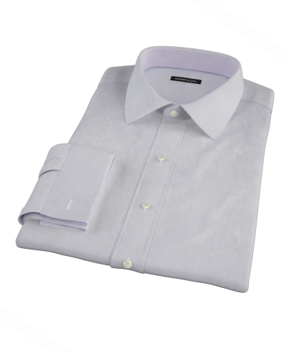 Albini Purple Fine Stripe Fitted Dress Shirt 