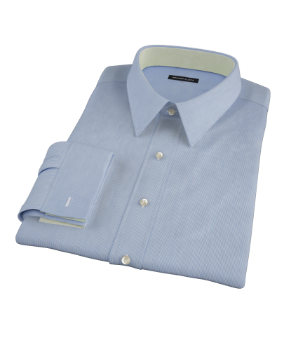 Blue Fine Stripe Custom Dress Shirt 
