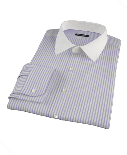 Purple Stripe Oxford Custom Dress Shirt 
