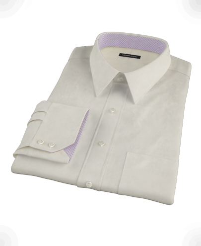 Ecru Pinpoint Custom Dress Shirt 