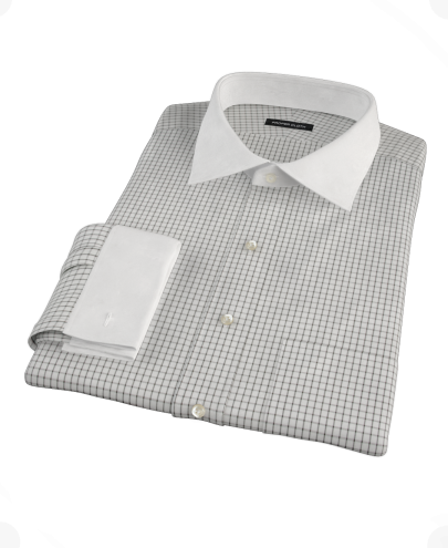 Killer Black Grid Custom Dress Shirt 