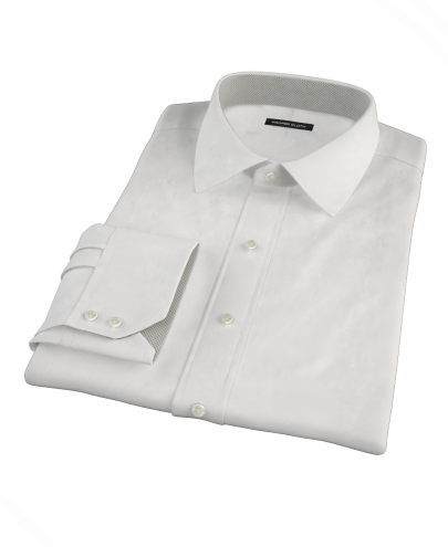 White 160s Broadcloth Custom Dress Shirt 