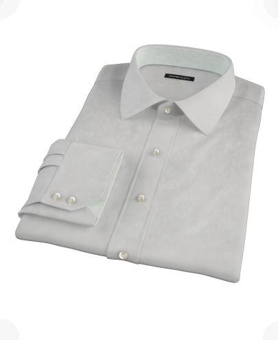 Light Gray End-on-End Men's Dress Shirt 