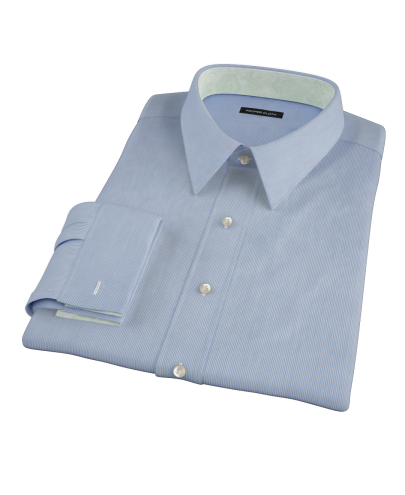 Blue Fine Stripe Men's Dress Shirt 