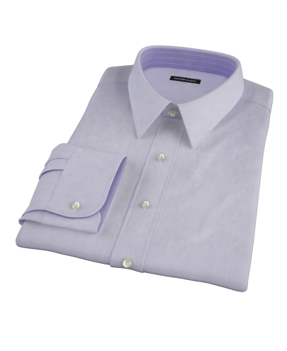 Purple Superfine Stripe Fitted Dress Shirt 