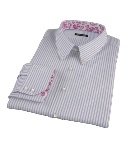Purple Stripe Oxford Custom Dress Shirt 