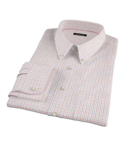 Red and Blue Tattersall Custom Dress Shirt 