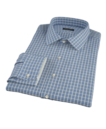 Canvas Blue Oxford Plaid Men's Dress Shirt 
