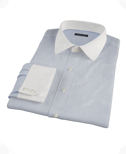 Light Blue End-on-End Custom Dress Shirt 