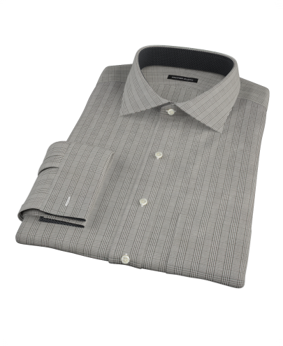 Black Glen Plaid Custom Dress Shirt 