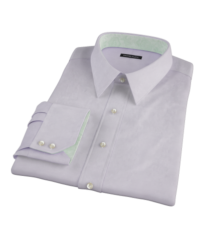 Thomas Mason Lavender Twill Custom Dress Shirt 