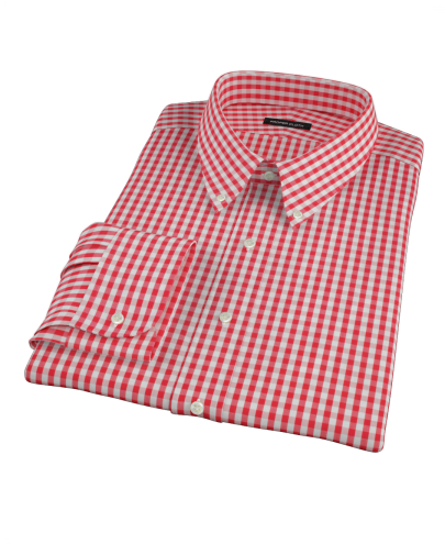 Union Red Gingham Custom Dress Shirt 
