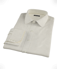 Ecru Pinpoint Custom Dress Shirt 