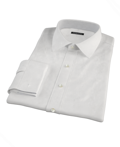 White 160s Broadcloth Men's Dress Shirt 