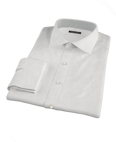 White 140s Broadcloth Custom Dress Shirt 