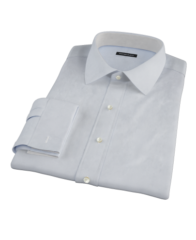 Light Blue Superfine Stripe Fitted Dress Shirt 