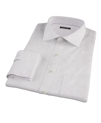 Lavender Dobby Stripe Men's Dress Shirt 