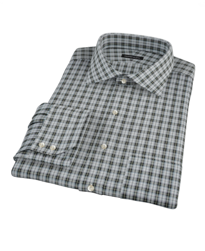 Thompson Street Gray Plaid Men's Dress Shirt 