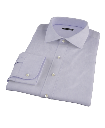 Albini Purple Superfine Stripe Fitted Dress Shirt 