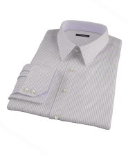 Pink Bordered Stripe Men's Dress Shirt 