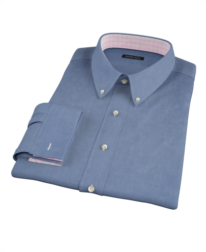Dark Blue End on End Men's Dress Shirt 