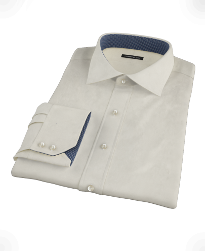 Ecru Pinpoint Men's Dress Shirt 