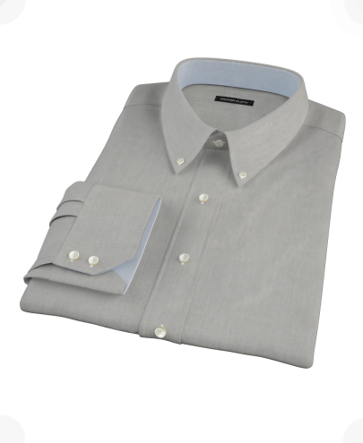 Charcoal End-on-End Men's Dress Shirt 