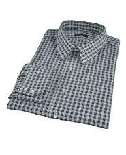 Sullivan Street Turquoise Plaid Custom Dress Shirt 