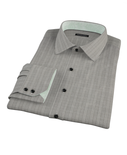 Black Glen Plaid Custom Dress Shirt 