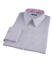 Purple Superfine Stripe Fitted Dress Shirt 
