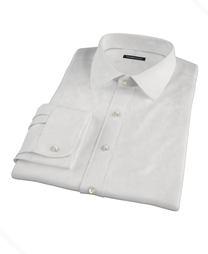 White 160s Broadcloth Custom Dress Shirt 