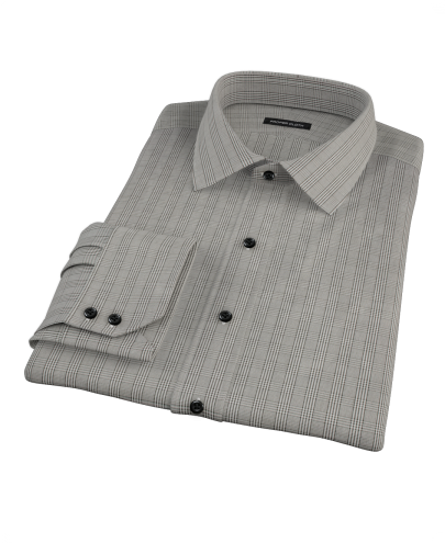 Black Glen Plaid Custom Dress Shirt 