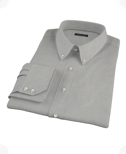 Charcoal End-on-End Custom Dress Shirt 