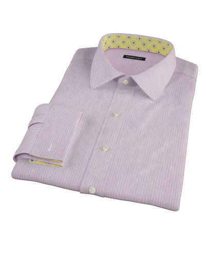 Viola End-on-End Stripe Fitted Dress Shirt 